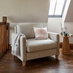 Ava Sand Armchair - Pale Oak Legs - Image 3