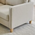 Ava Corner Sofa - Left Hand - Sand with Pale Oak Legs - Image 3