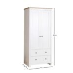 Bampton Double Wardrobe - Alabaster White - Image 9