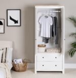 Bampton Double Wardrobe - Alabaster White - Image 2