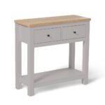 Bampton Stone Grey 2 Drawer Console Table - Image 5