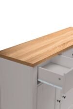 Bampton 3 Door Sideboard - Stone Grey - Image 6