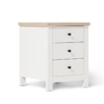 Bampton 3 Drawer Bedside Table - Set of 2 - Alabaster White - Image 7