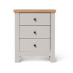Bampton 3 Drawer Bedside Table - Set of 2 - Stone Grey - Image 5