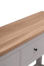 Bampton Stone Grey 3 Drawer Console Table - Image 6