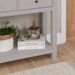Outlet - Bampton 3 Drawer Console Table - Stone Grey - Image 4