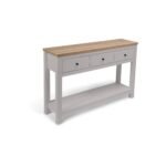 Outlet - Bampton 3 Drawer Console Table - Stone Grey - Image 8