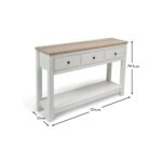 Outlet - Bampton 3 Drawer Console Table - Alabaster White - Image 14
