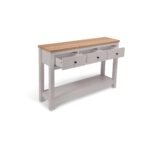 Outlet - Bampton 3 Drawer Console Table - Stone Grey - Image 7