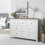 Bampton 4 Piece Bedroom Set - 3 Over 4 Chest of Drawers - Alabaster White - Image 3