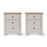 Bampton 4 Piece Bedroom Set - 3 Over 4 Chest of Drawers - Stone Grey - Image 5
