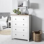Bampton 4 Piece Bedroom Set - Chest of 4 Drawers - Alabaster White - Image 2