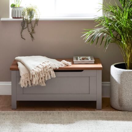 Bampton Blanket Box - Stone Grey