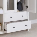 Bampton 3 Door Wardrobe with 2 Drawers - Alabaster White - Image 4