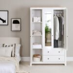 Bampton 3 Door Wardrobe with 2 Drawers - Alabaster White - Image 6