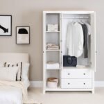 Bampton 3 Door Wardrobe with 2 Drawers - Alabaster White - Image 2