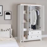 Bampton 3 Door Wardrobe with 2 Drawers - Alabaster White - Image 10