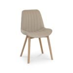 Amelia Whitewash Extending Dining Table Set - 6 Seater - Bella Light Beige Boucle Dining Chairs - Whitewash Legs - Image 13