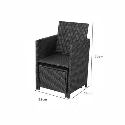 Outlet - 8 Seater Rattan Cube Outdoor Dining Set - Black Weave Polywood Top 3 8 Seater Rattan Cube Outdoor Dining Set - Black Weave Polywood Top - Laura James