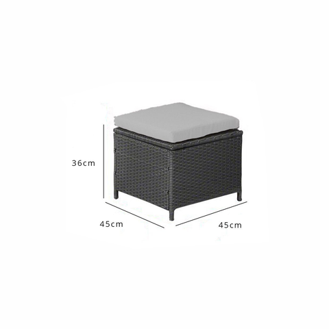 Outlet - 8 Seater Rattan Cube Outdoor Dining Set - Black Weave Polywood Top 2 8 Seater Rattan Cube Outdoor Dining Set - Black Weave Polywood Top - Laura James