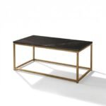 Nara Black Marble Coffee Table - Gold Frame - Image 6