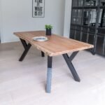Bosco Natural Wood Dining Table - 6 Seater - 180cm / 48mm - Image 8