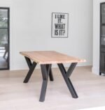 Bosco Natural Wood Dining Table - 6 Seater - 180cm / 48mm - Image 12