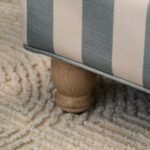 Brea 3 Seater Sofa - Blue Stripe with Whitewash Legs - Image 10