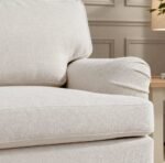 Brea 3 Seater Sofa - Oyster White with Whitewash Oak Legs - Image 3