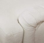 Outlet - Brea Oyster White Left Corner Sofa with Whitewash Oak Legs - Image 4