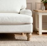 Brea 3 Seater Sofa - Oyster White with Whitewash Oak Legs - Image 4