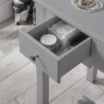 Capri Grey Dressing Table with Mirror & Stool - Image 3