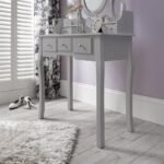 Capri Grey Dressing Table with Mirror & Stool - Image 4