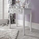 Capri White Dressing Table with Mirror & Stool - Image 5