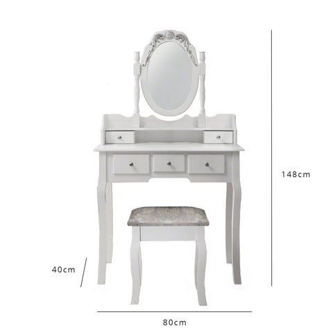 Outlet - Capri Dressing Table Ivory