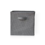 Cara Fabric Cube Storage Box - Large - Grey