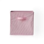 Cara 4 Cube Chalk White Bookcase Wooden Display Unit Shelving Storage Bookshelf Shelves - Pink Basket - Image 6