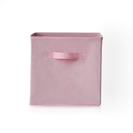 Outlet - Cara Fabric Cube Storage Box - Large - Pink