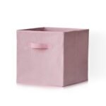 Cara Fabric Cube Storage Box - Large - Pink - Image 2