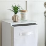 Outlet - Cara Fabric Cube Storage Box - Large - White - Image 3