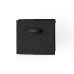 Cara Fabric Cube Storage Box - Small - Black