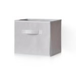 Cara Fabric Cube Storage Box - Small - White - Image 2