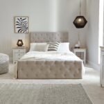 Cavill Fabric Double Bed - Soft Beige - Image 2