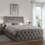 Cavill Fabric King Size Bed - Grey