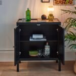 Outlet - Charlie 2 Door Small Sideboard - Noir Black - Image 3