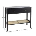 Charlie Black 2 Drawer Console Table - Image 8