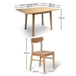 Charlie Pale Oak Extendable Dining Table Set - 4 Seater - Woven Pale Oak Dining Chairs - Image 10