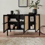 Outlet - Charlie Sideboard - Cane Front - Black - Image 4