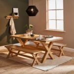 Charlotte Pale Oak Dining Table - Cross Leg - Image 2