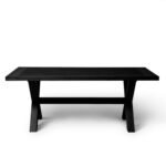 Charlotte Black Dining Table - Extendable - Cross Leg - Image 5